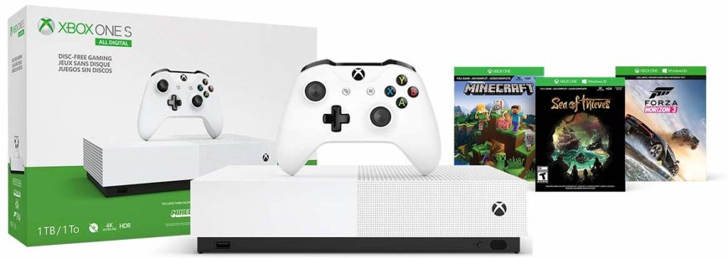   Microsoft Xbox One S 1TB All Digital Edition: $199        