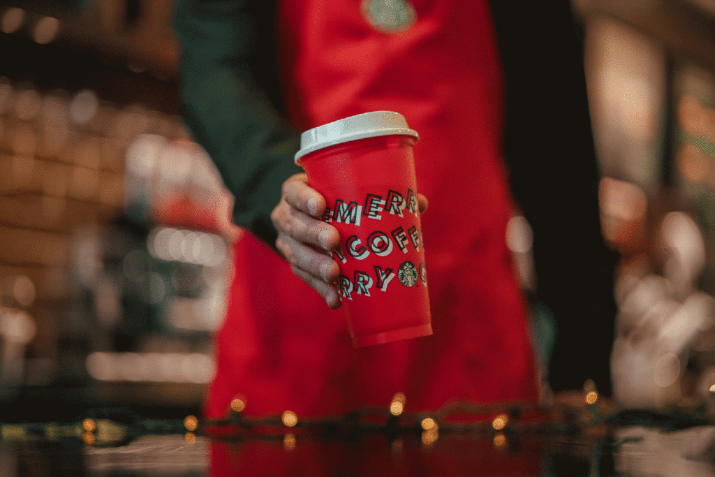 Starbucks is back with red cups. Grab Red Cups before Your Next FLight to Alaska