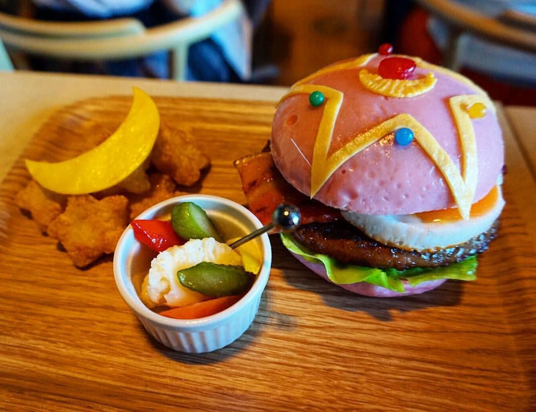 Enjoy a Sailor Moon burger to honour Japan's Moon Viewing Festival.